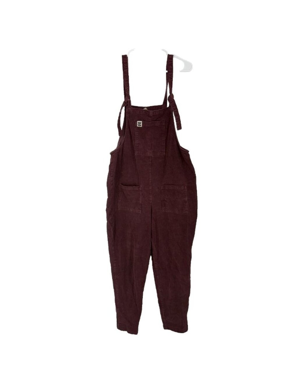 Lucy & Yak Women 12L Original Dungarees Overalls Maroon Corduroy Adjustable